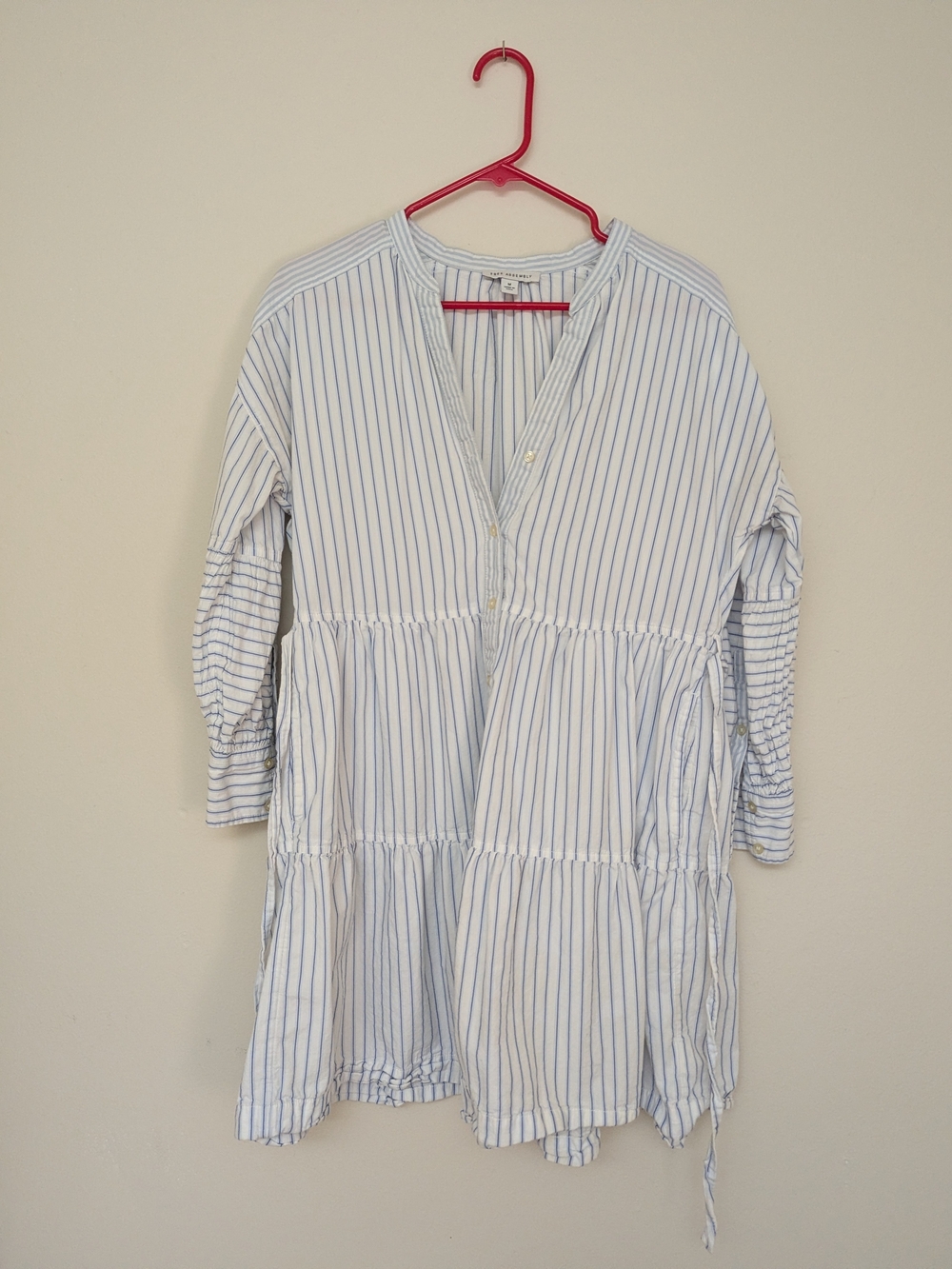 Free Assembly - Blue Striped Cotton Top